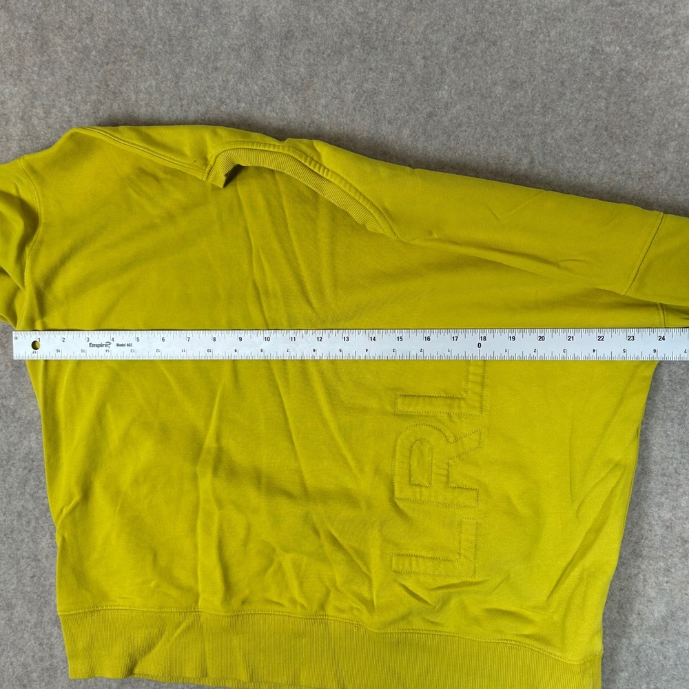 Lauren Ralph Lauren Sweatshirt Women Large Yellow Embossed Logo Pullover - Picture 3 of 7